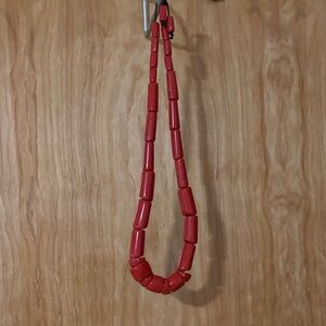 Red Coral Beaded Necklace